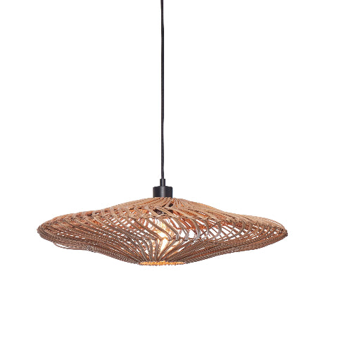 Good&Mojo Hanglamp Zanzibar L rotan/plat dia.55xh.14cm. naturel